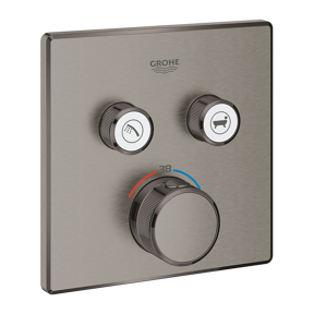 Grohe Grohtherm SmartControl Thermostat-Duscharmatur: Unterputz, für 2 Verbraucher, Brushed Hard Graphite