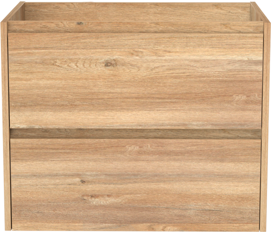 Storke Seda meuble sous-vasque suspendu 75 x 52 cm chêne brut 2 tiroirs