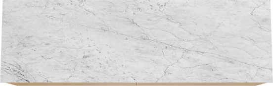 Balmani Mitra zwevend badkamermeubel 180 x 55 cm natuur eik met Stretto enkel of dubbel tablet in marmer carrara