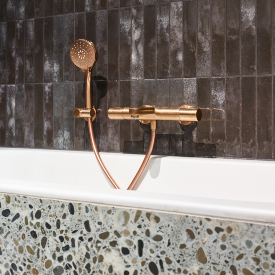 Blaufoss Apollo badkraan thermostatisch Brushed Rosegold