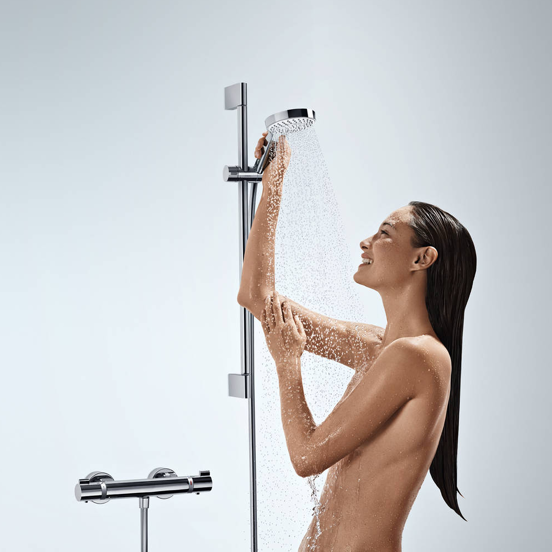 Hansgrohe Croma Select S Vario glijstangset ø11cm 3 functies wit/chroom