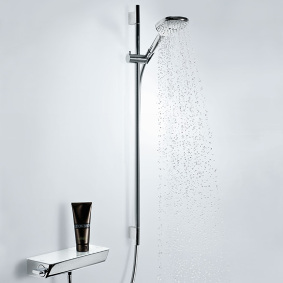 Hansgrohe Raindance Select E 120 barre de douche 101 cm avec douchette 12 cm 3 fonctions chrome brillant