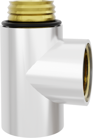 Santeg connecteur en T pour chauffage central Dual Fuel G1/2" blanc brillant