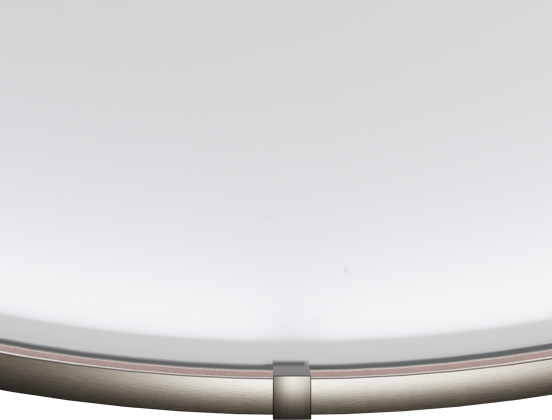 Balmani Secret rond badkamerspiegel Brushed Gunmetal Ø 60 cm met spiegelverlichting en anti-damp