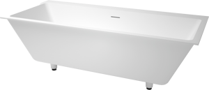 Balmani Kantiga baignoire encastrable duo 180 x 80 cm Solid Surface blanc mat