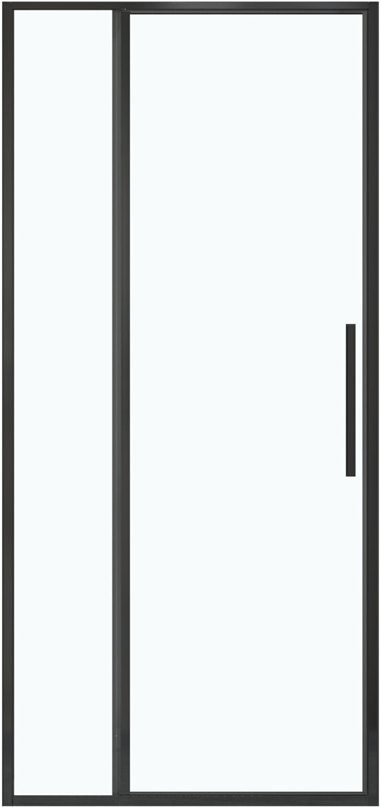 Luca Varess Morano douche draaideur 90 x 190 cm helder glas mat zwart profiel