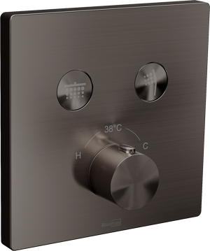 Blaufoss Smartbox Switch-Line thermostat encastrable 2 sorties Brushed GunMetal incl élément intégré