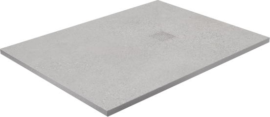 Balmani Impress receveur de douche 120 x 90 cm composite gris mat structure rock