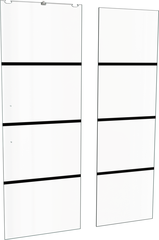 Balmani Senses Design porte coulissante droite 140 cm x 210 cm verre Lined