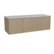Storke Ribs badkamermeubel met Tavola tablet voor waskom(men)