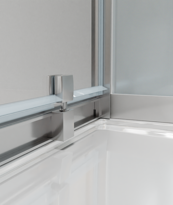 Luca Varess Talan douchecabine met draaideuren 90 x 90 cm helder glas mat chroom profiel