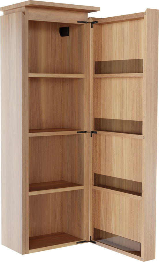Balmani Eclips colonne salle de bains suspendue droite Teck 44 x 32 x 130 cm