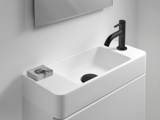 Storke Curvado handenwasser 45 x 18 cm matte Solid Surface