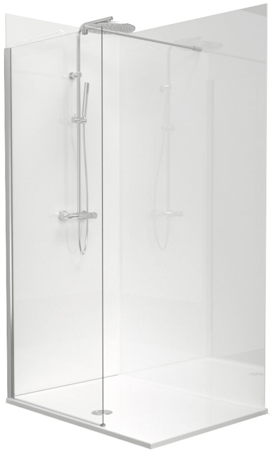 Linie Wall set douchewandbekleding 120 x 90 x 220 cm acryl glanzend wit