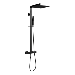 Blaufoss Square 300 Duschsystem: Schwarz matt