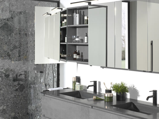 Balmani Oberture XS 2 pièces poignée pour armoire de toilette noir mat