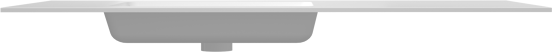Storke Mata vasque asymétrique gauche solid surface mat 140 x 52 cm combinaison armoire 35 cm