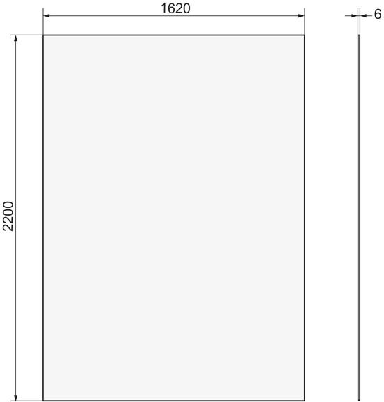 Balmani Piatto douchewandpaneel 160 x 220 cm Solid Surface mat wit