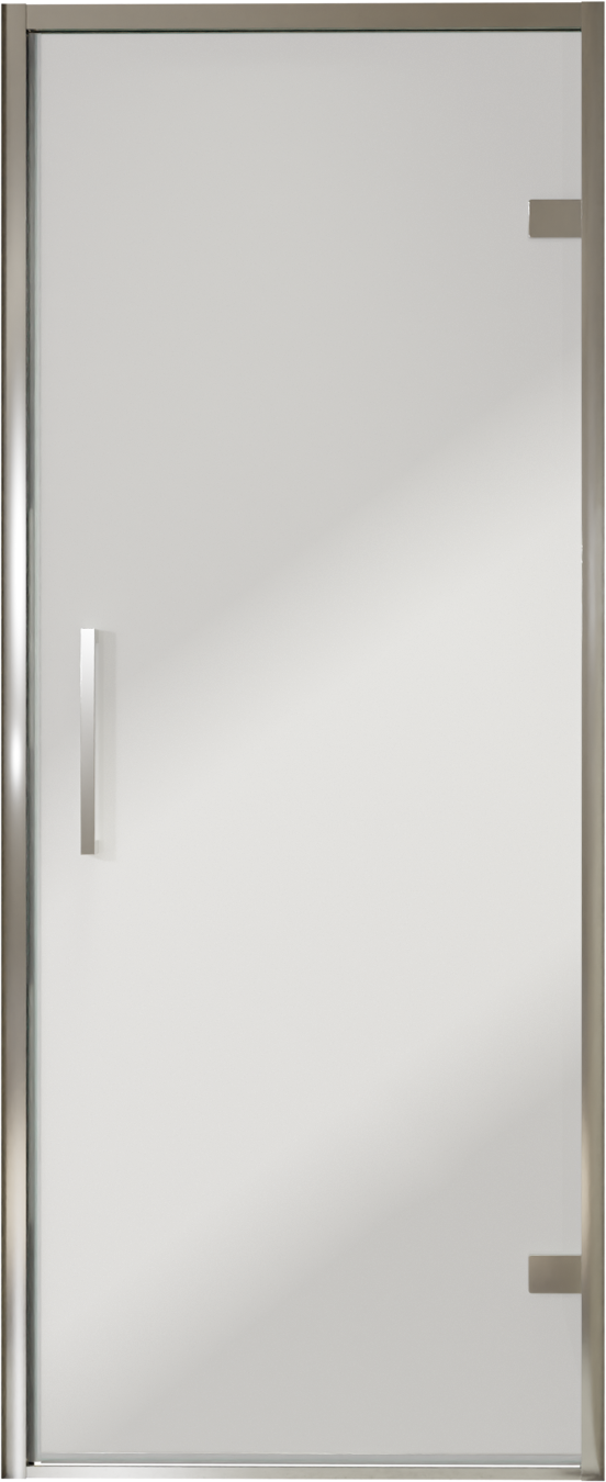 Balmani Senses Design porte pivotante à droite 90 cm x 210 cm verre Miroir Reflex, Profil chrome, coating inclus