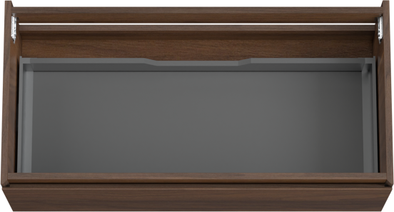 Storke Edge zwevende wastafelonderkast 105 x 52 cm notenhout 1 lade