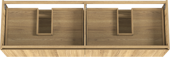 Balmani Idra zwevende wastafelonderkast 180 x 55 cm fineer naturel eiken 4 lades