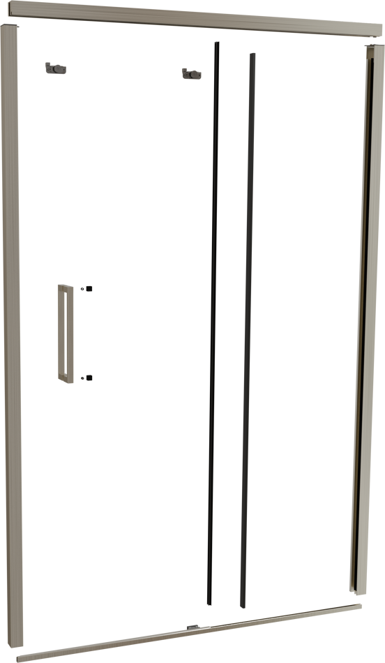Balmani Senses Design 140 cm ensemble de profils pour porte coulissante niche brushed coolmetal