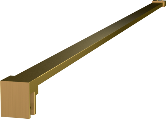 Balmani Modular inloopdouche 90 x 200 cm helder glas Brushed Gold profiel