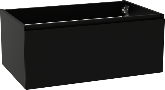 Storke Edge zwevende wastafelonderkast 85 x 52 cm mat zwart 1 lade