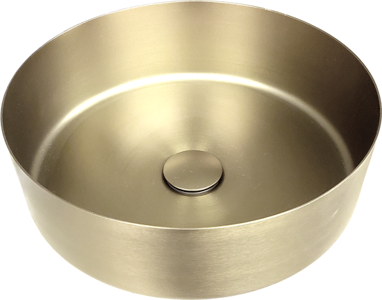 Balmani Accia waskom Brushed Champagne Gold roestvrij staal rond Ø 36 cm