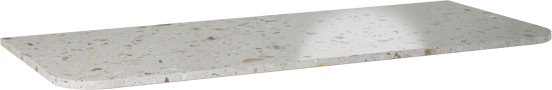 Balmani Moon tablette simple ou double terrazzo greige 130 x 55 cm