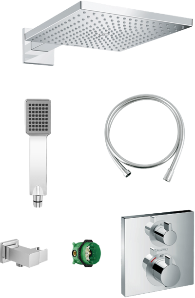 Hansgrohe Ecostat inbouw regendoucheset
