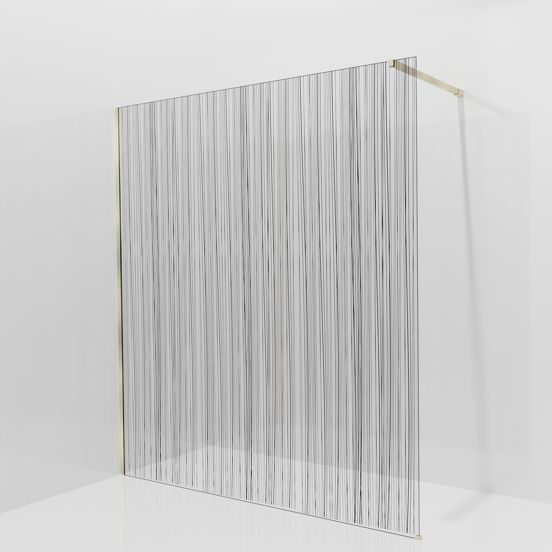 Balmani Modular Walk-In Dusche: 180 x 200 cm, Mikado, inklusive Coating, Profil Brushed Champagne Gold
