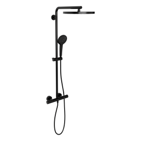 Blaufoss Nola 300 opbouw regendoucheset thermostatische kraan mat zwart