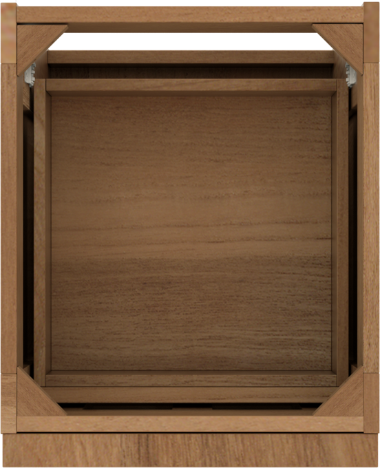 Balmani Forma meuble sous-lavabo suspendu 45 x 55 cm teck 2 tiroirs