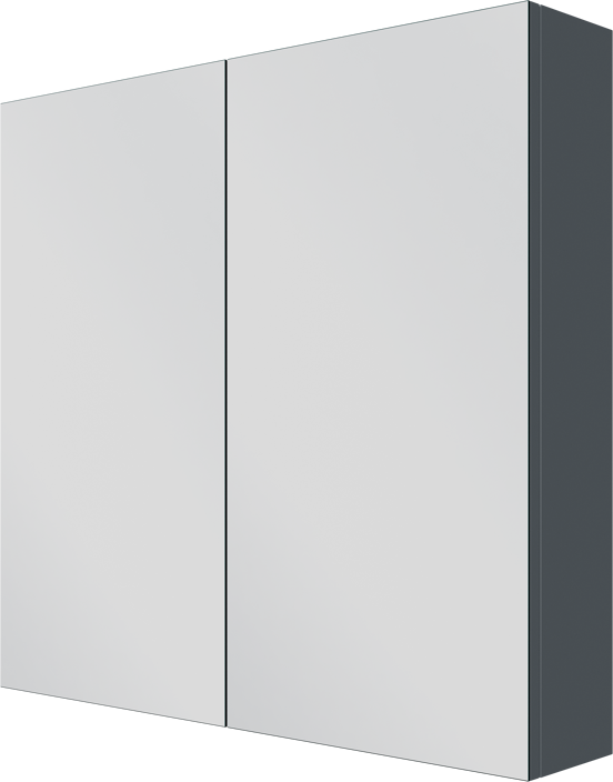 Linie Montro armoire de toilette 80 x 75 cm bleu anthracite