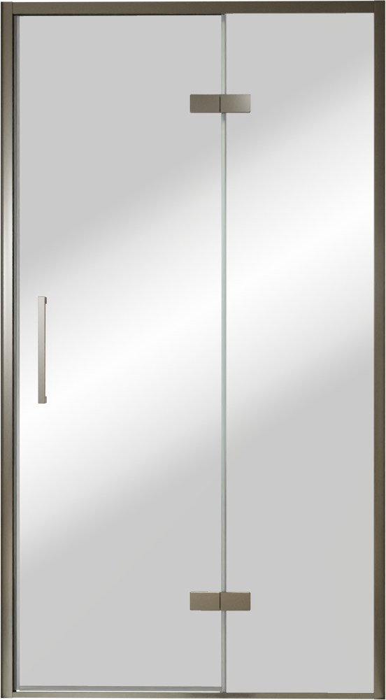 Balmani Senses Design porte pivotante à droite 120 cm x 210 cm verre Miroir Reflex, Profil Brushed GunMetal