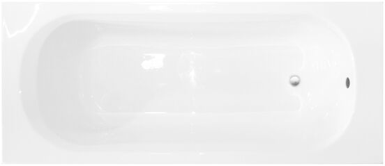 Linie Tessa baignoire encastrable simple 160 x 70 cm acrylique blanc brillant