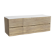 Storke Edge badkamermeubel met Tavola wastafelblad voor waskom(men)