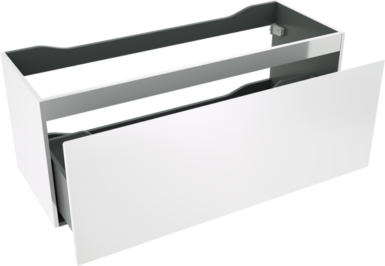 Linie Lado zwevende wastafelonderkast 120 x 46 cm glanzend wit 1 lade