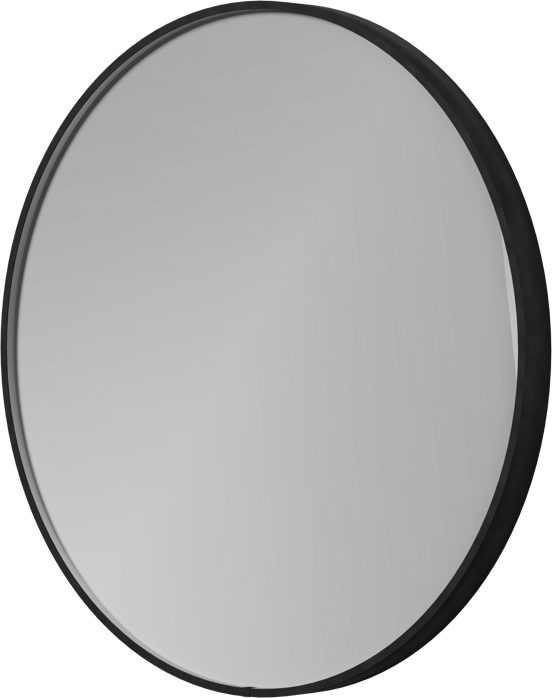 Balmani Secret Black rond badkamerspiegel zwart Ø 70 cm met spiegelverlichting en anti-damp