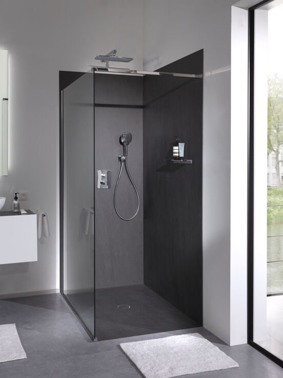 Balmani Studio douchewandpaneel 120 x 220 cm keramiek Basalt Black