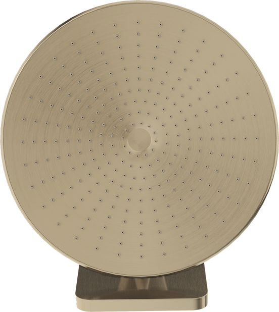 Blaufoss Onos 250 Tête de douche rond 25 cm avec bras de douche support mural brushed champagne gold