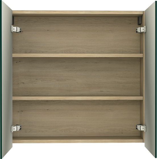 Balmani Lucida Spiegelschrank Bad: 75 x 72 cm, Eiche verwittert