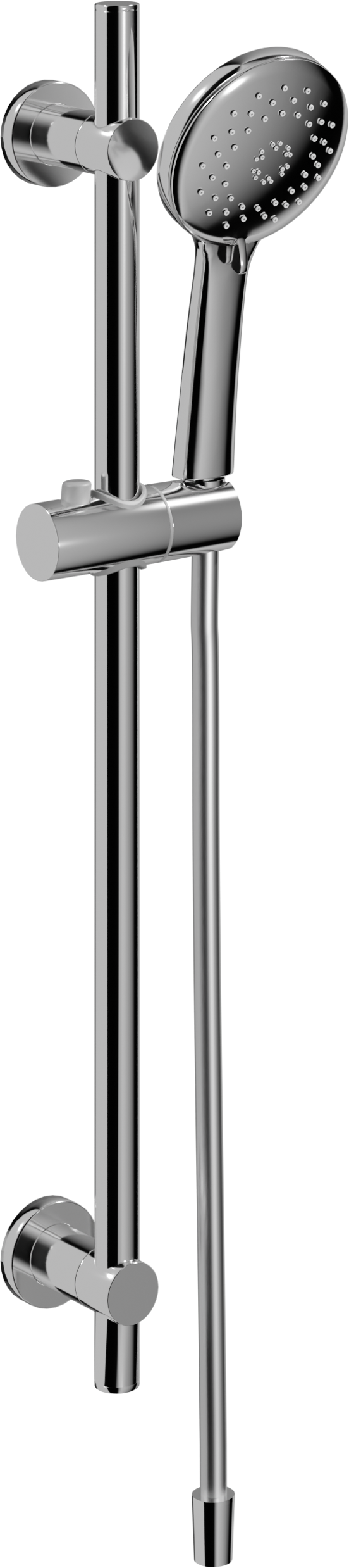 Blaufoss Bodan douchestang 70 cm met douchekop 11 cm 3 functies glanzend chroom