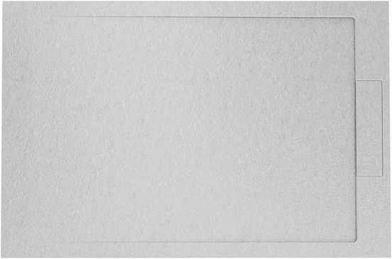 Balmani Indus receveur de douche 120 x 80 cm marbre composite gris clair structure en ardoise