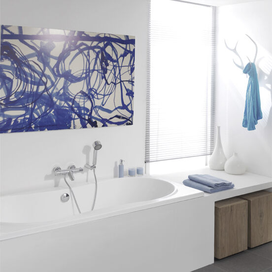 Luca Varess Trasime baignoire encastrable simple 170 x 80 cm acrylique blanc mat