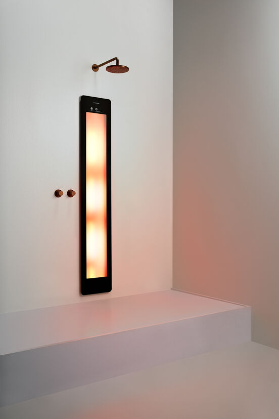 Sunshower One L Infrarood Inbouw black