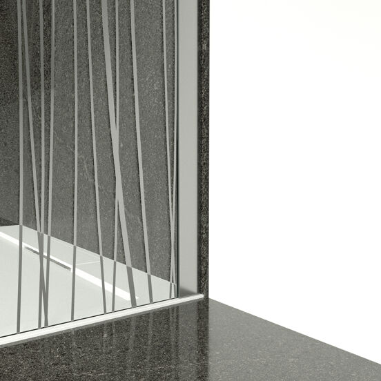 Balmani Modular inloopdouche 160 x 200 cm mikado glas glanzend chroom profiel