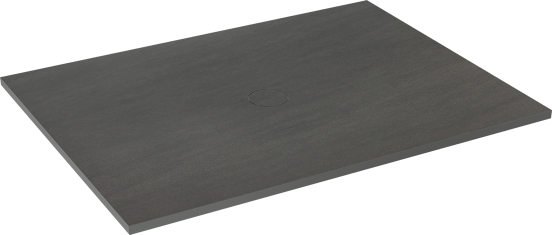 Balmani Studio Duschwanne: 120 x 90 cm, Keramik, Basalt Black