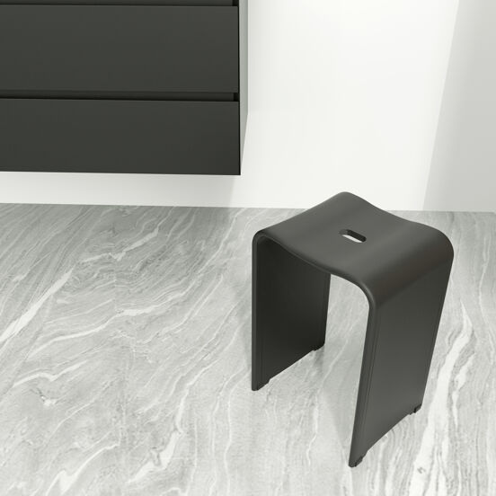 Luca Varess Coco chaise de douche noir mat